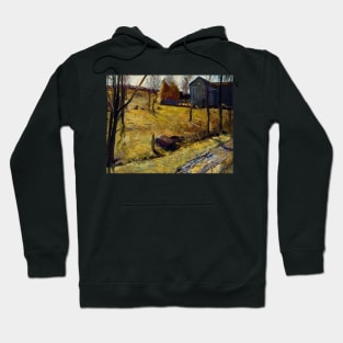 Haystacks and Barn by George Bellows Hoodie